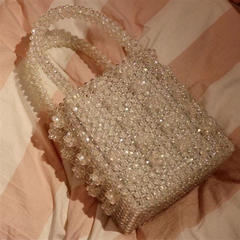 petit sac avec perle colorees imitation borderline
